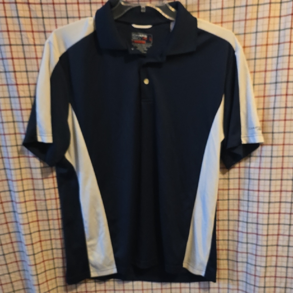 Chaps Polo Men's Shirt in Navy and White L